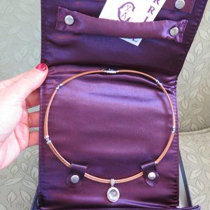 SOLD Charring 18K WG / Double Steel Cable White Crystal